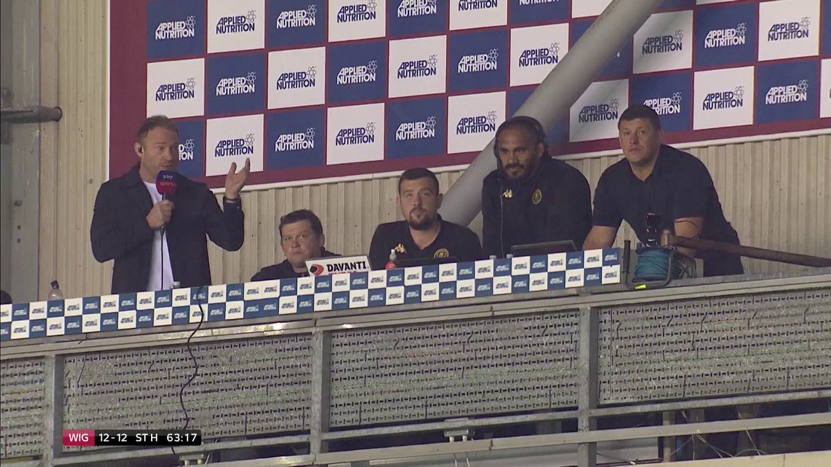 Jon Wells in the gantry off the back of Adam Keighran's try🎤