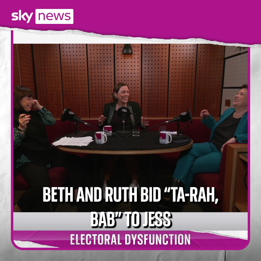 New Electoral Dysfunction out now👉🏽 "We're really happy for you and sad for us." Ruth Davidson and Beth Rigby wish Jess Phillips well as she says goodbye to the Electoral Dysfunction podcast to take on her new role as minister for safeguarding