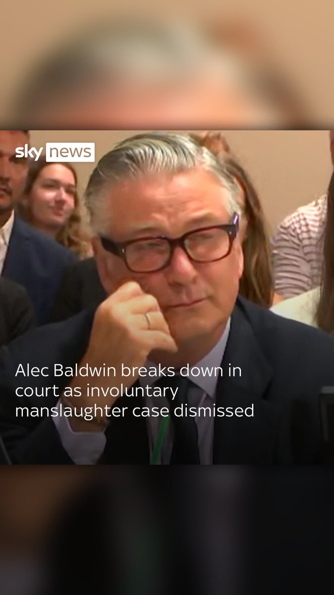 Actor Alec Baldwin broke down in tears when the judge threw out the involuntary manslaughter case against him in the middle of his trial and said it cannot be filed again ⏬