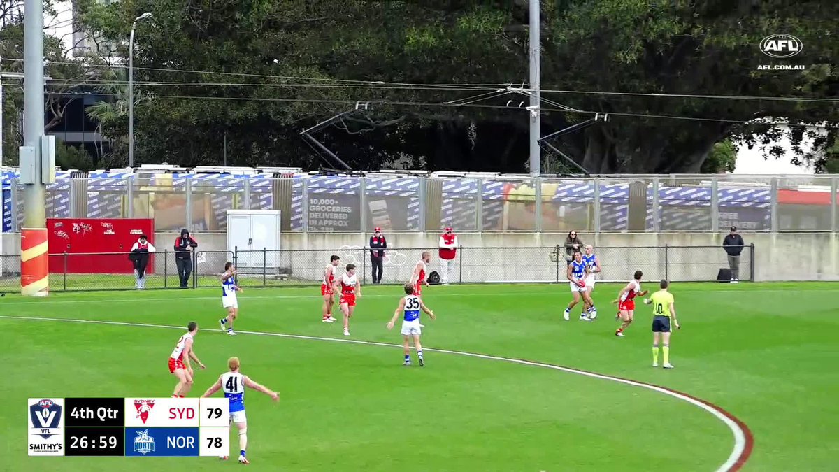COOPER HARVEY PUTS THE ROOS IN FRONT!! 🎥: Watch the Smithy’s VFL live and free on the AFL website and AFL Live Official App: