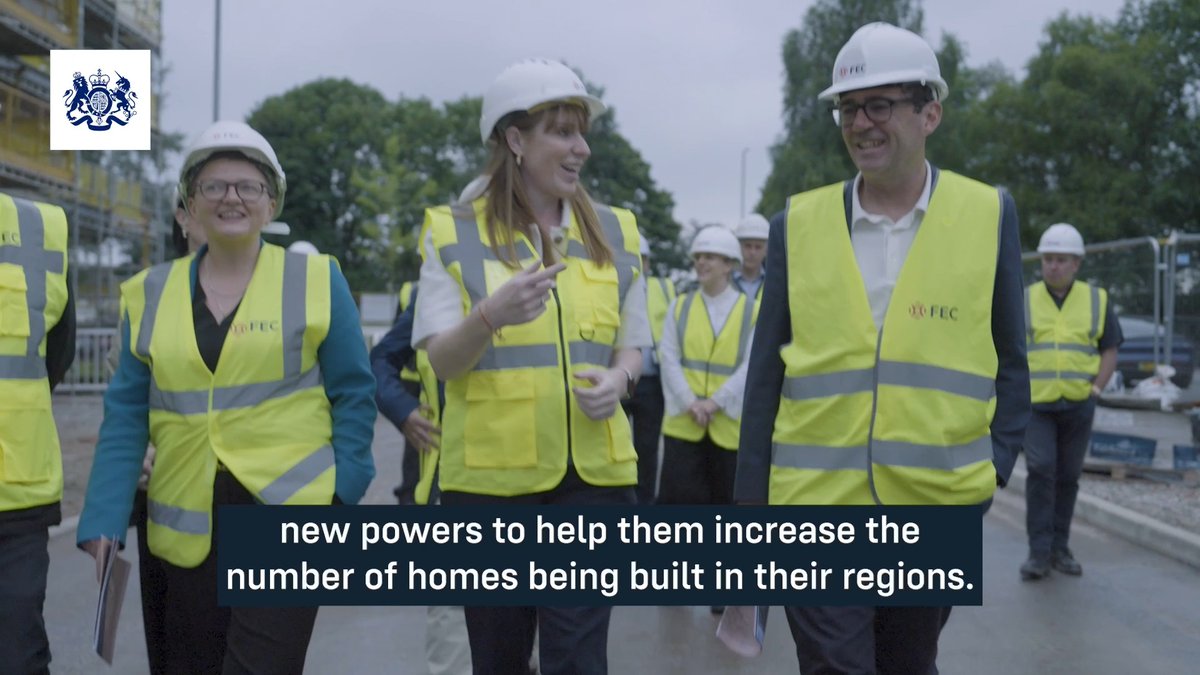 🎥 WATCH: DPM Angela Rayner sets out how we’ll get more 🏘️ homes built with new powers for Mayors to help ⬆️ increase house building. DPM was joined by Andy Burnham in Victoria North, which will unblock unused brownfield land for 15,000 brand new homes in Manchester.