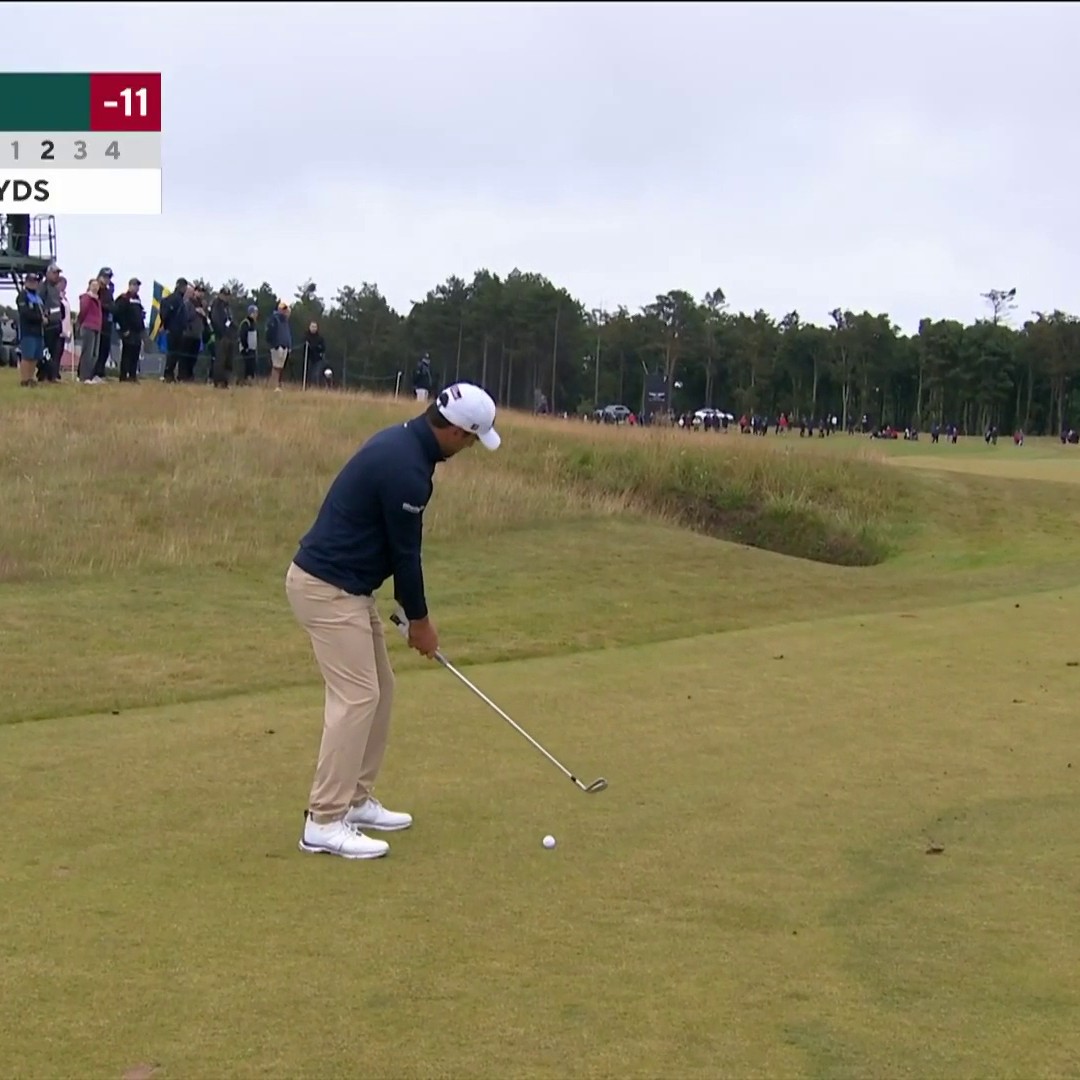Antoine Rozner holes out for EAGLE from 190 yards! 🔥🎯 📺: CBS | #GenesisScottishOpen