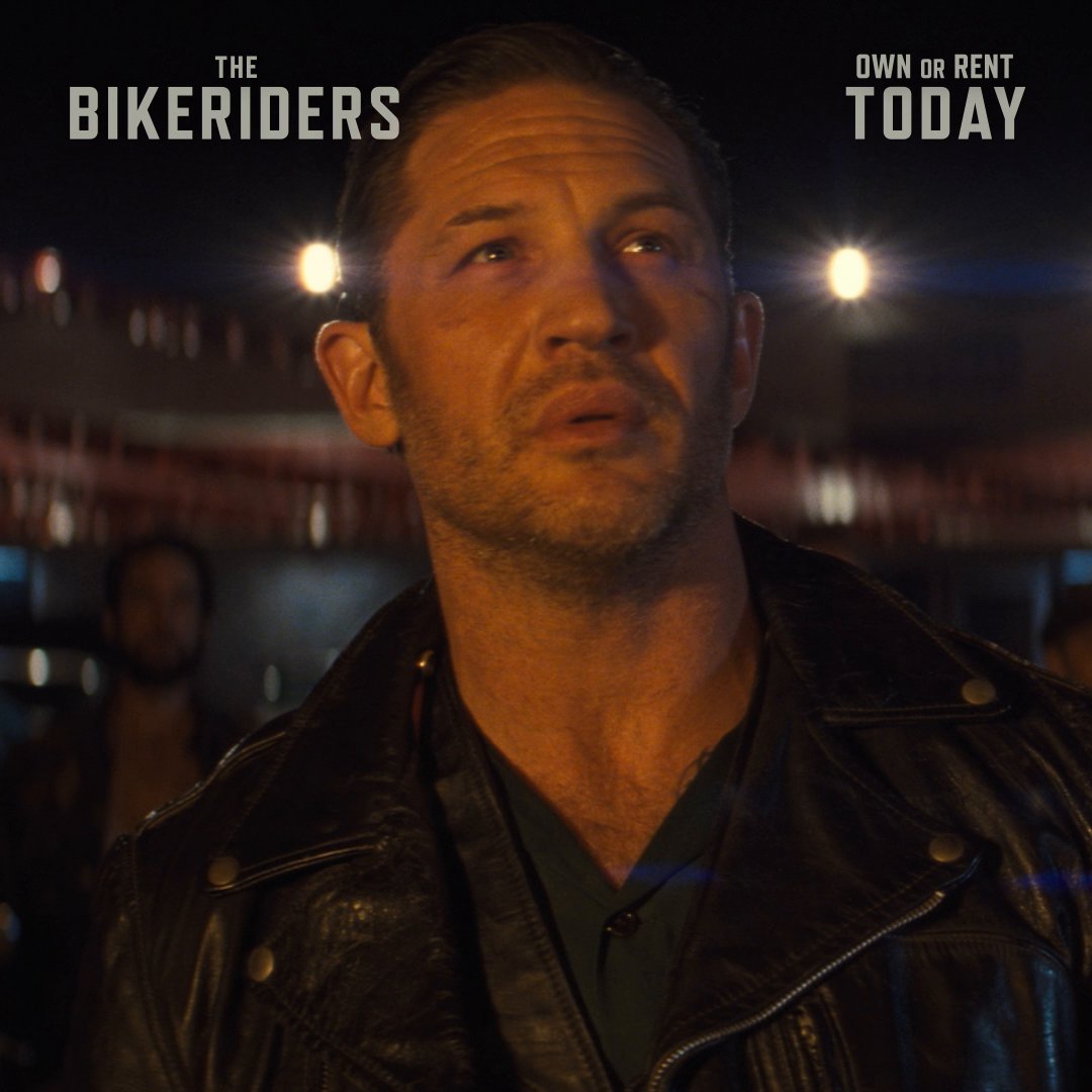 THE BIKERIDERS available at home or ride into theaters with Jodie Comer, Austin Butler and Tom Hardy.