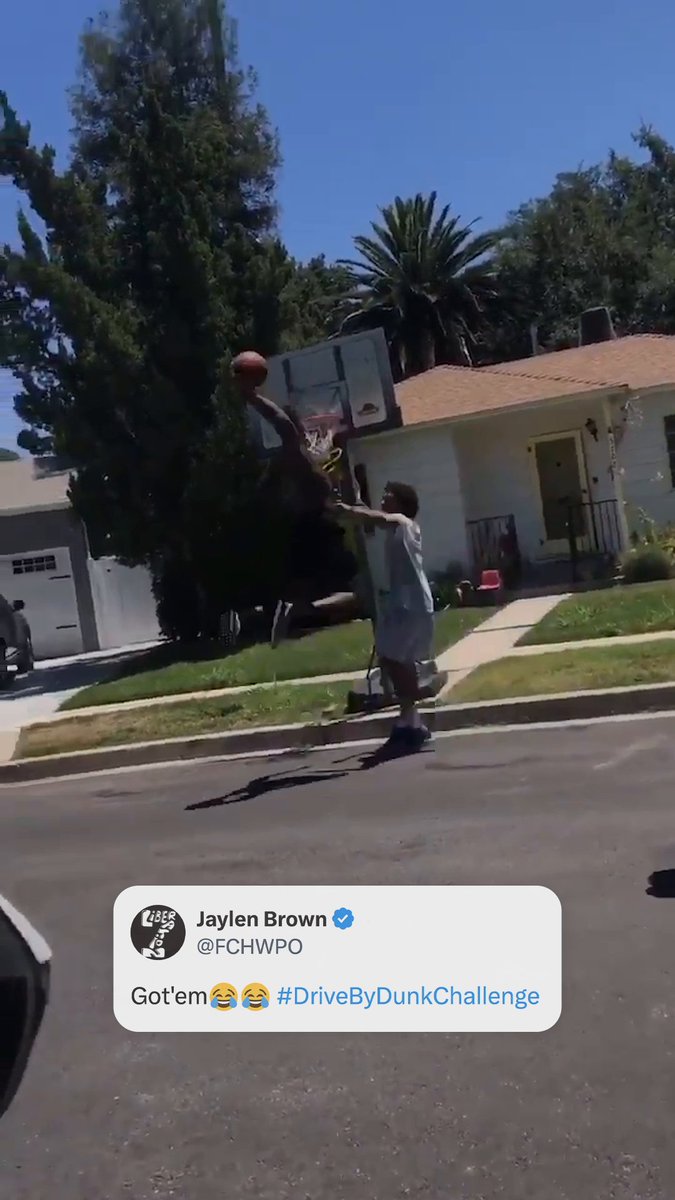 Jaylen Brown was driving around dunking on random people in 2017 😂😭