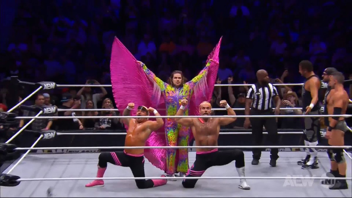 FULL ENTRANCE: Former #ROH World Champion Dalton Castle flanked by The Outrunners looks to advance to Death Before Dishonor to face Mark Briscoe for the #ROH World Title can he do so tonight? Watch #AEWCollision on TNT! Dalton Castle | Turbo | Truth Magnum of The Outrunners