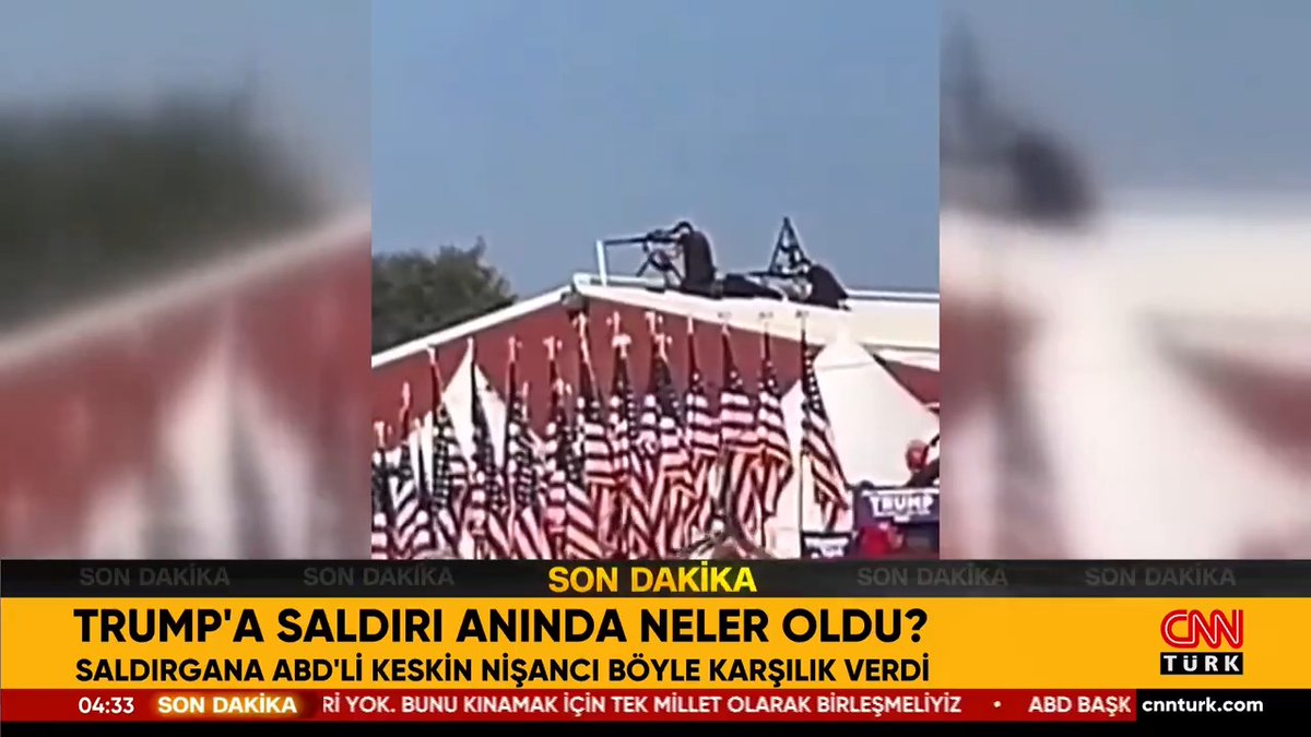 TARİHE GEÇECEK OLAN O AN! ABD Gizli Servisi keskin nişancısının saldırgana karşılık verdiği an böyle görüntülendi. CNN TÜRK ABD Temsilcisi Yunus Paksoy: "Olay olana kadar harekete geçmemesi çok tuhaf. Bir ajan, o saldırganı nasıl görmüyor?"