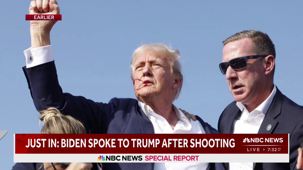 JUST IN: President Biden spoke to former President Trump by phone after shooting.