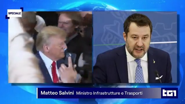 Salvini al Tg1: "Spero che questo serva a chi semina odio contro le destre, contro i fascisti, contro i razzisti e contro Trump"