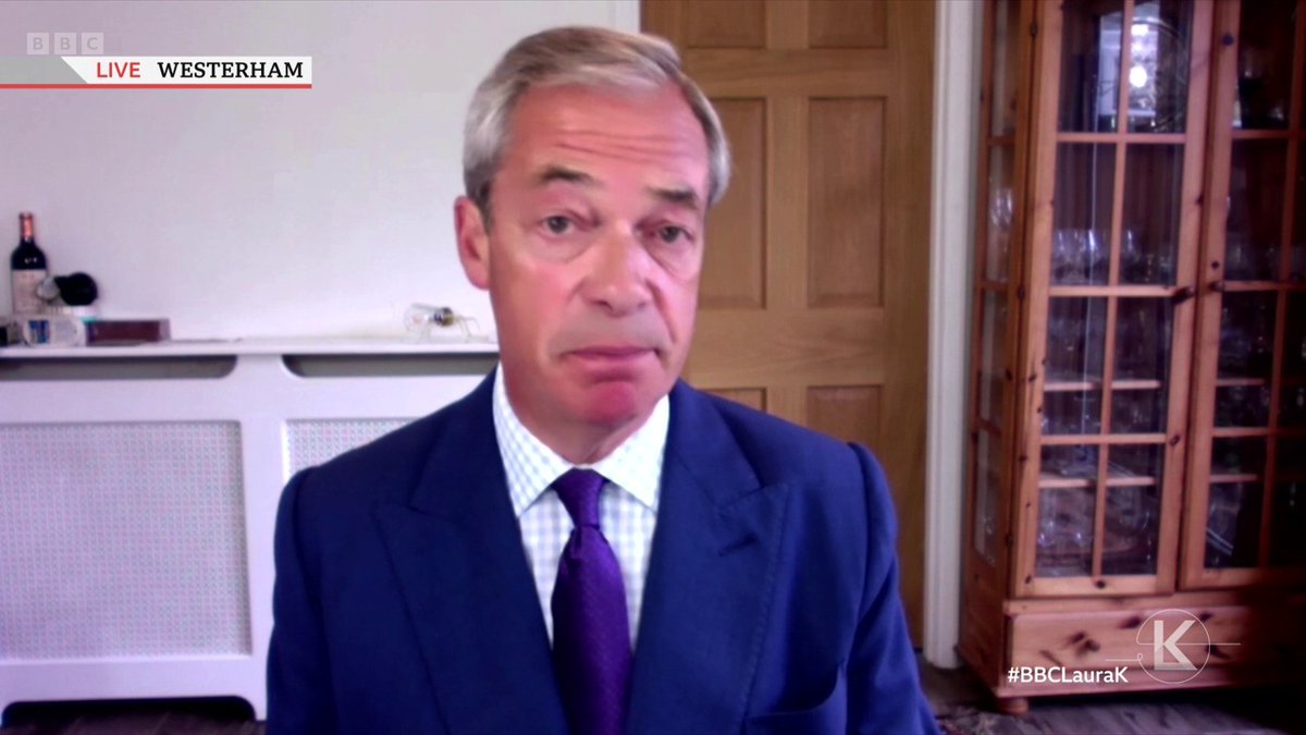 "I'm obviously very pleased that my friend Donald's got away with it - only just" Reform UK leader Nigel Farage says he is "not shocked" at the assassination attempt on Donald Trump because of the "nasty" narrative put out by liberals #BBCLauraK