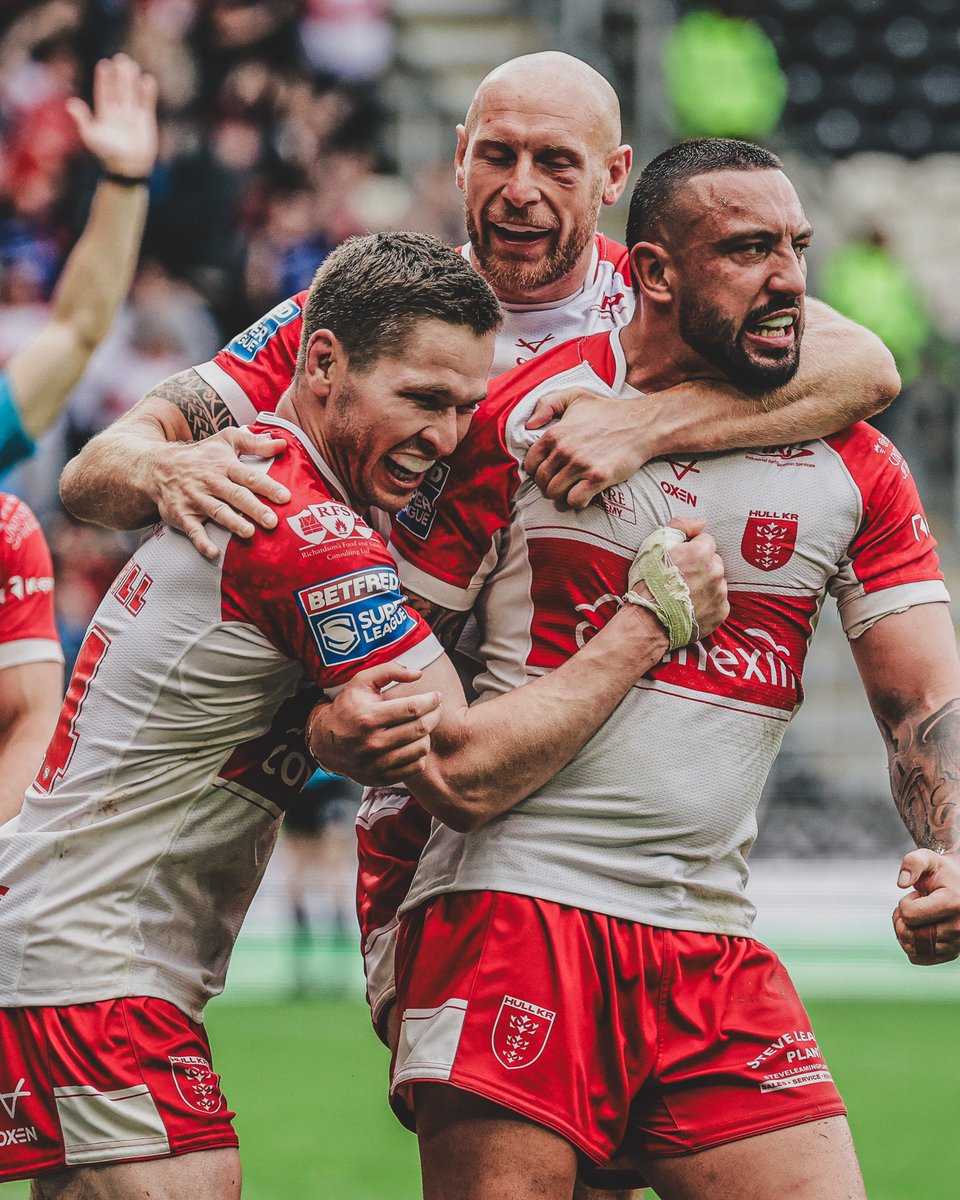 Derby Day Clean Sweep ✅ Hull KR fans, enjoy all 16 of your tries with 3 Hull Derby wins from 3 in 2024 🔴⚪ #SuperLeague