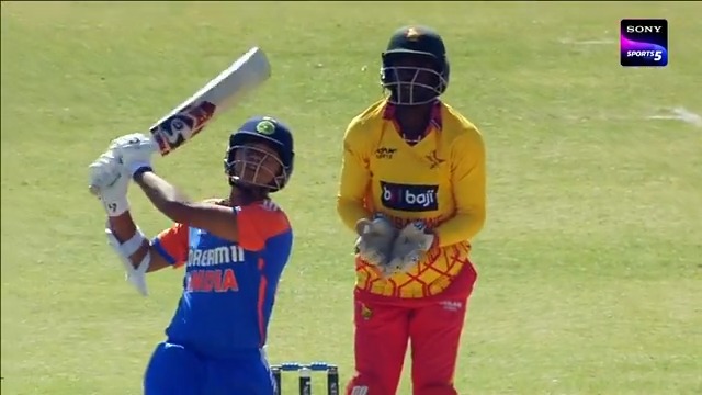 Yashasvi Jaiswal became the first batter in history to score 13 runs on the 1st ball of a T20i. 🌟