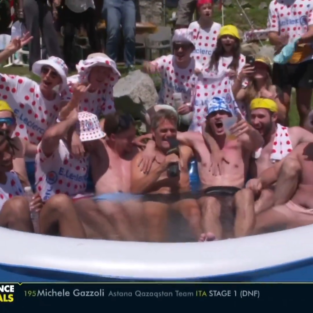 The ONLY guarantee at the Tour de France is that you never know where we'll find Steve Porino. 🤣 #TDF2024 Steve Porino