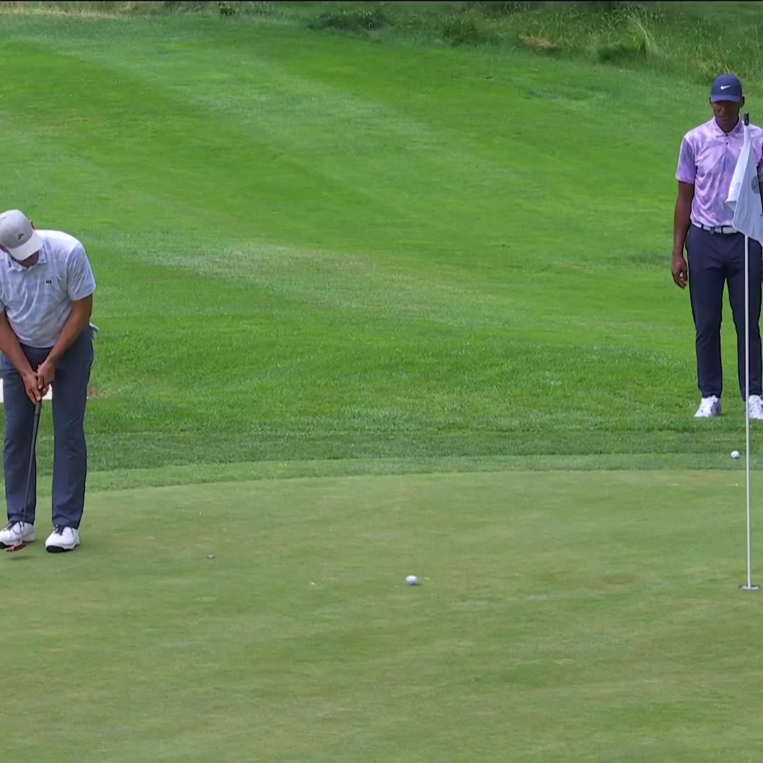 .MLB Hall of Famer John Smoltz with an excellent birdie putt on 12. 👏 📺: NBC &amp; Peacock | #ACCGolf