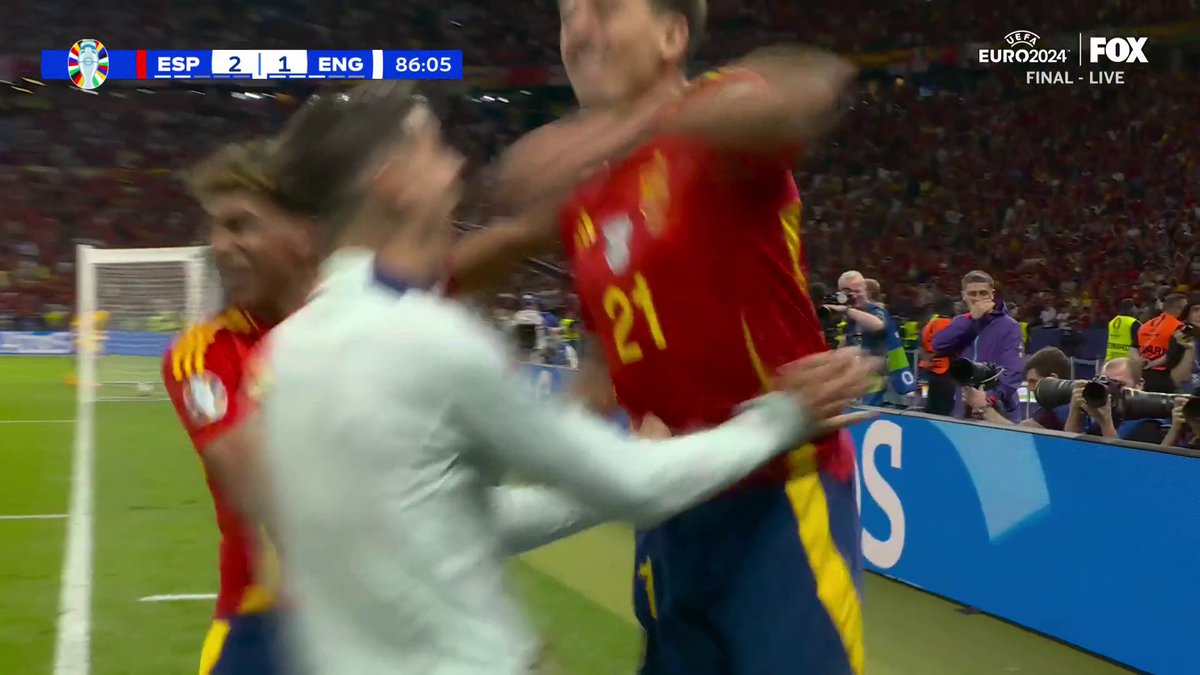 SPAIN TAKES THE LEAD IN THE 86TH MINUTE ๐ฑ Mikel Oyarzabal with a MASSIVE goal for Spain ๐ช๐ธ