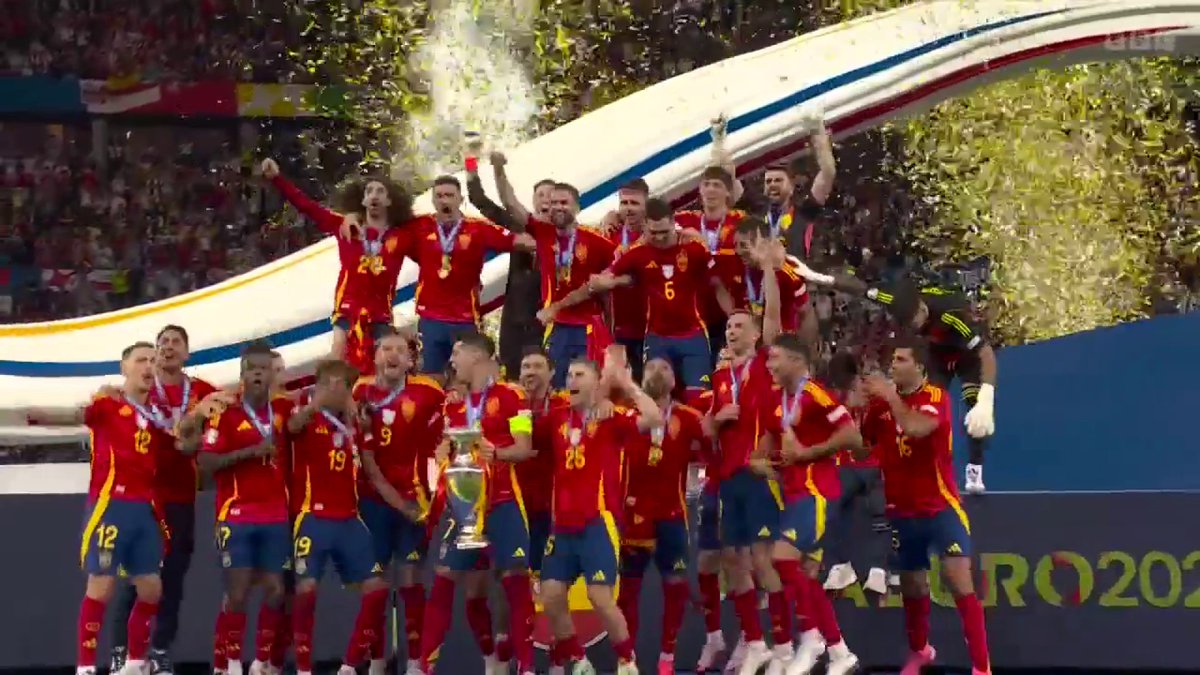 Congratulations to Spain! 🇪🇸 They have won seven games out of seven in Germany 👏 #BBCEuros #Euro2024 #ESPENG