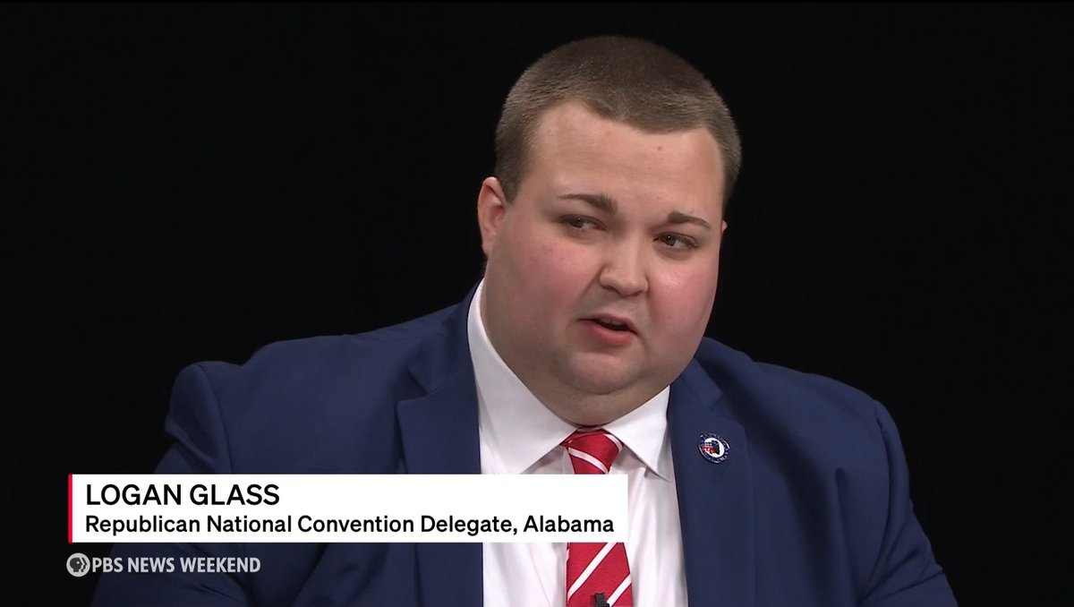 "I'm going to point the finger at the media. I don't I don't think the media, has done much to bring us together. I think the liberal news media has done a lot to divide us. I think the media has magnified the divide," Logan Glass, a Republican delegate, told Judy Woodruff.
