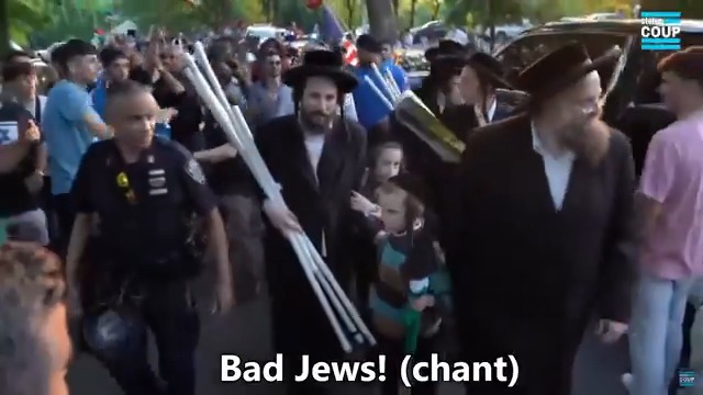 Zionists follow Pro-Palestine Jewish protesters to their car, harassing and threatening them the entire way. "All your beards, all fake! Cut them off b*tch! Cut them off!" One yells at one point. Via Jon Farina
