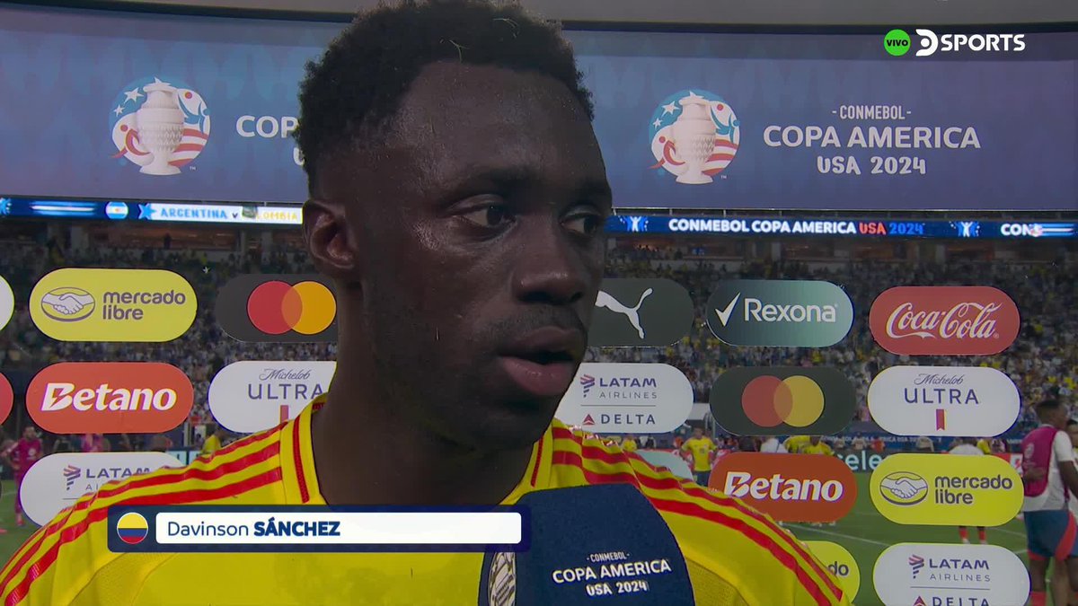 "TENEMOS QUE COMPETIR PARA GANAR" 🗣️ 🇨🇴 Davinson Sánchez, tras la derrota de Colombia ante Argentina en la final de la CONMEBOL #CopaAméricaEnDSPORTS. Presentado por: #JUGABET