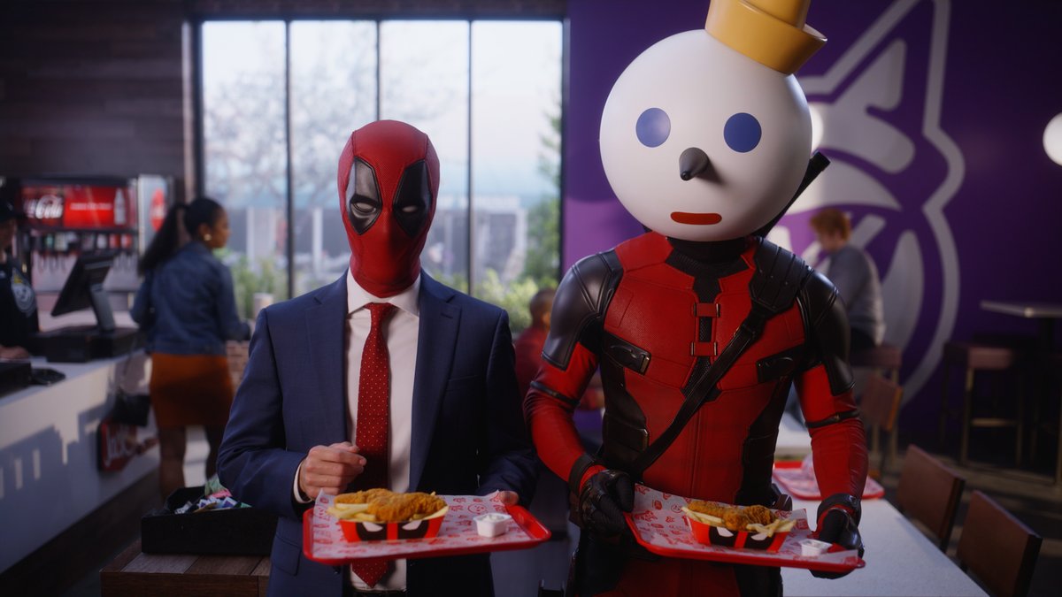 Second biggest head I’ve worked with this year. Jack in the Box ⚔️#DeadpoolAndWolverine ❤️💛