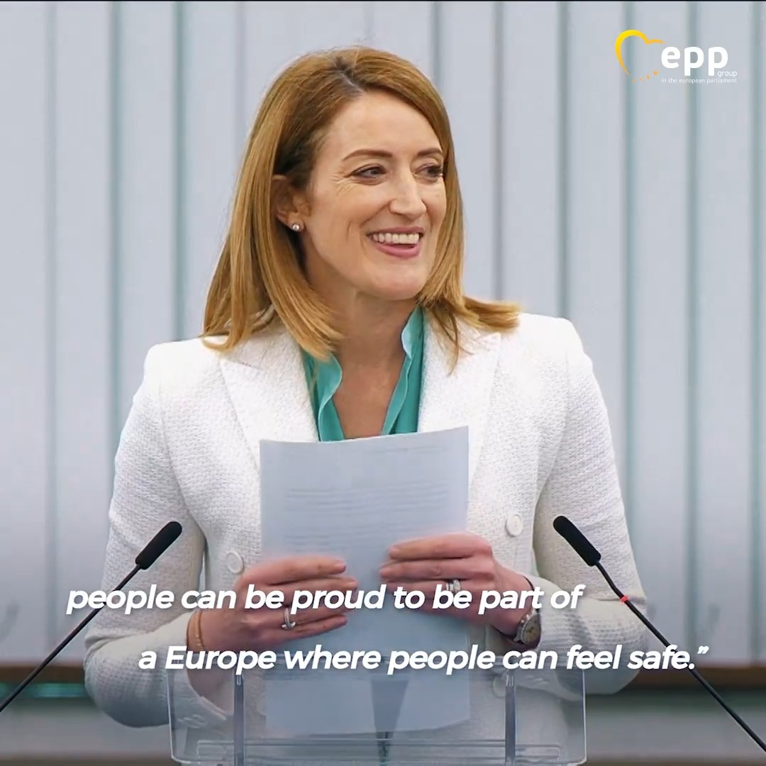 This week, the European Parliament will elect its President for the next two and a half years. The EPP Group is convinced that Roberta Metsola should continue her mission. She is the face of European democracy. Watch⤵️ #EUelections2024