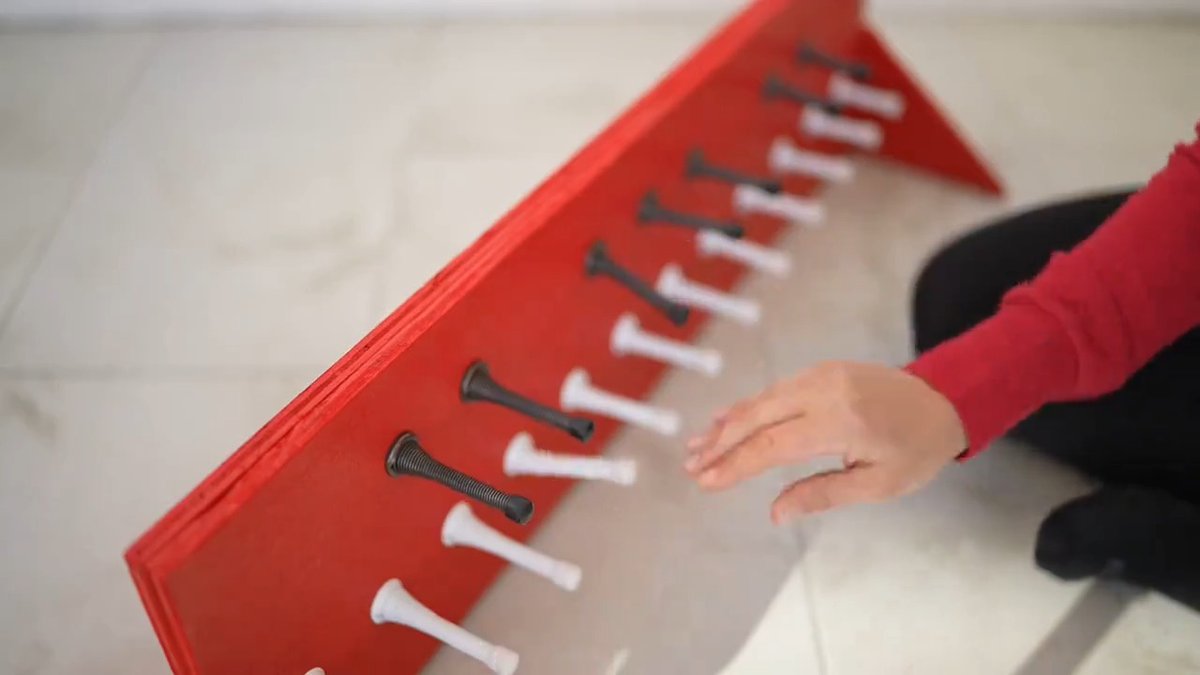 You know those spring doorstops that go BOINGGG-G-G-G...? I made an instrument with them 🎹