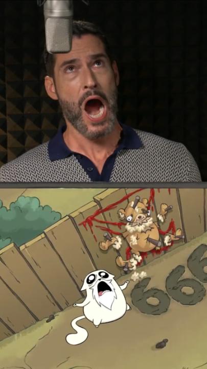 PSA: This video contains Tom Ellis saying the phase "Teddy McYummyBelly" Here's Tom and Sasheer Zamata bringing Exploding Kittens to life in the booth.