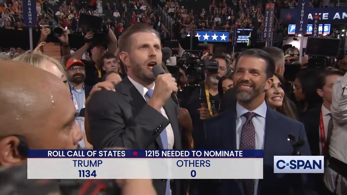 Move over, George Washington and Abraham Lincoln. Eric Trump calls his dad “The greatest president that's ever lived.”