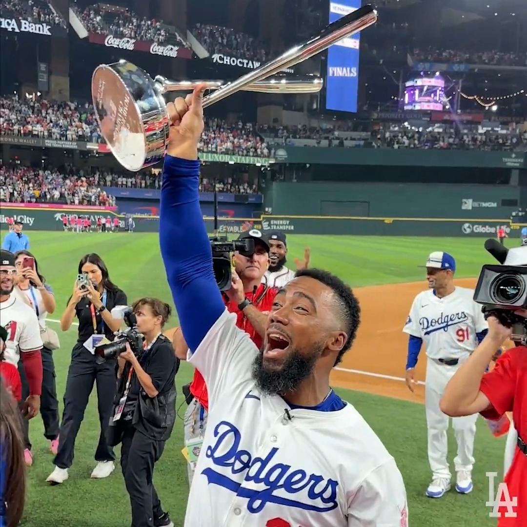 Teoscar Hernández, the first Dodger to ever win the Home Run Derby!