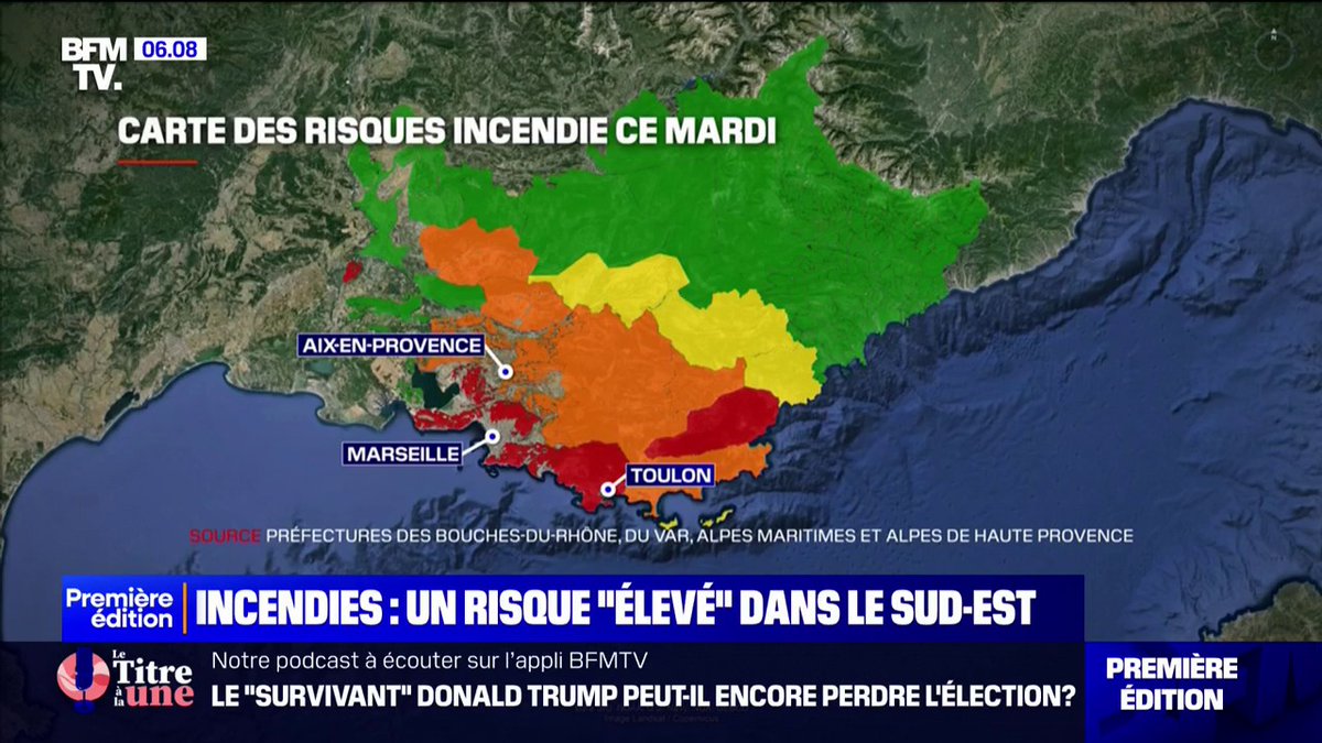 Chaleur, sécheresse et vents forts: les pompiers sur le qui-vive face à un risque d'incendie "élevé" dans le sud-est