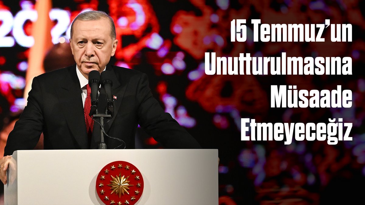15 Temmuz’un unutturulmasına da birilerinin istismar aracı haline gelmesine de müsaade etmeyeceğiz Her 15 Temmuz Demokrasi ve Millî Birlik Günü’nde 85 milyon el ele, yürek yüreğe vererek hem kahraman şehitlerimizi yâd edeceğiz hem de bu önemli günü hakkıyla idrak edeceğiz.