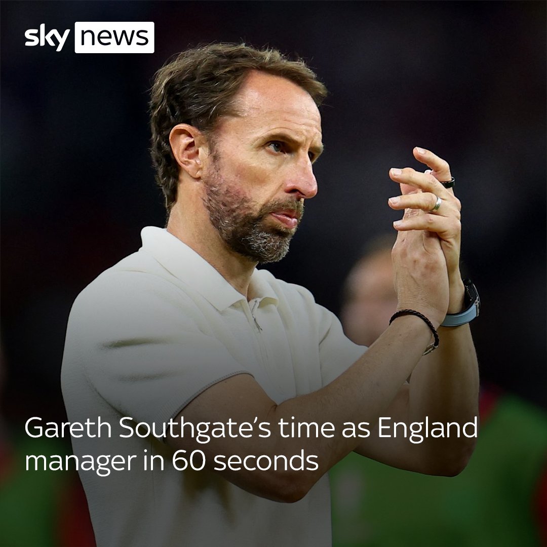 Gareth Southgate’s time as England manager in 60 seconds.