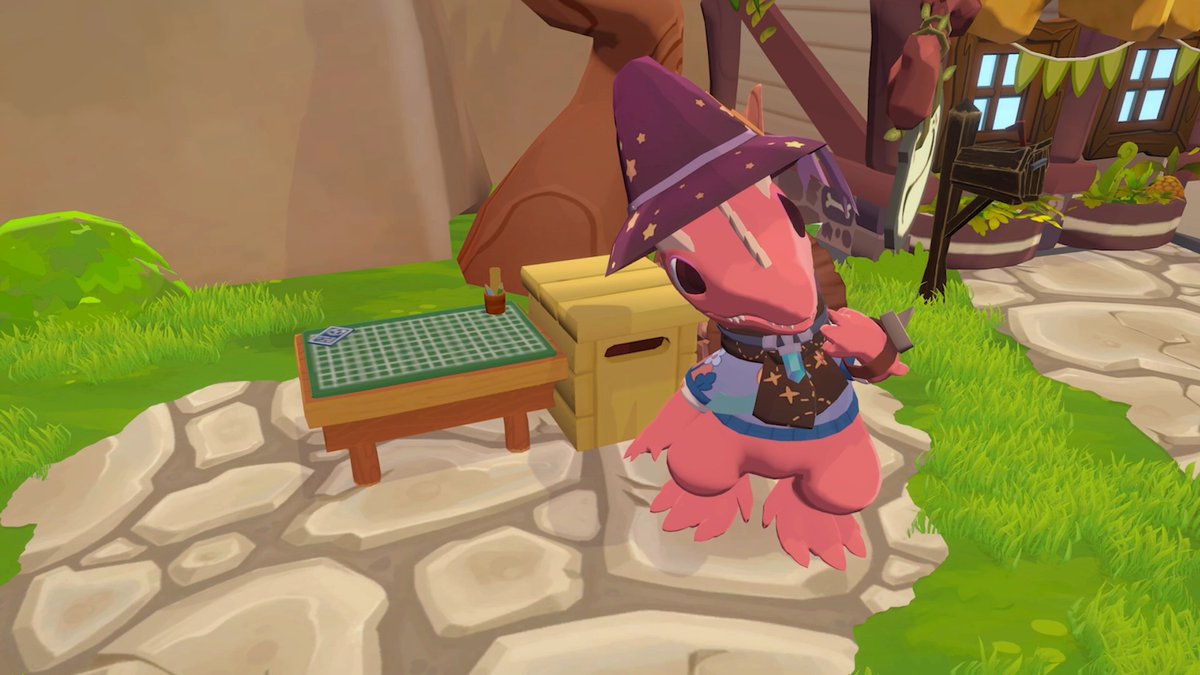 Our prehistoric pals need a new shopkeep... That's you! ✨ 👋 Meet 48 Paleofolk 🛒 Manage and expand your shop 🏝️ Decorate and rebuild Amber Isle Craft your calendars, as Amber Isle launches Oct 10th on Steam! 🦖📅 Switch date arrives on Thursday... ⏳