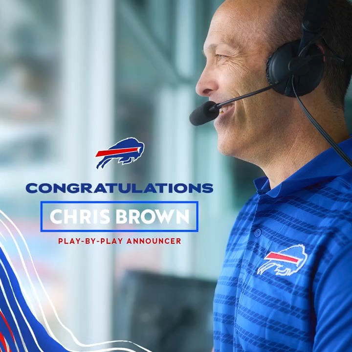The voice of the Buffalo Bills. 🎙️ Congratulations, Chris Brown! #BillsMafia