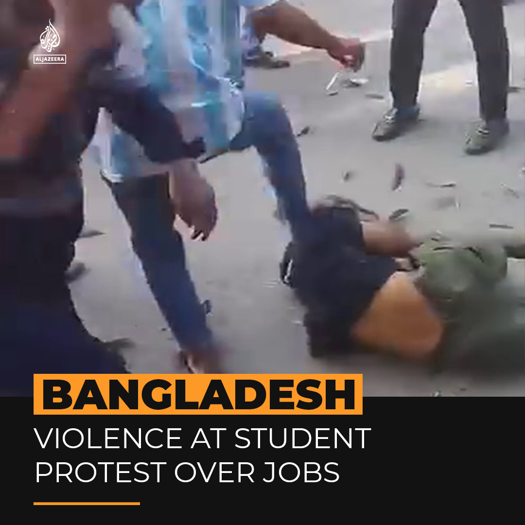 More than 100 people have been injured during protests over government job quotas for special groups in Bangladesh. Demonstrators say they were attacked by supporters of the ruling party.