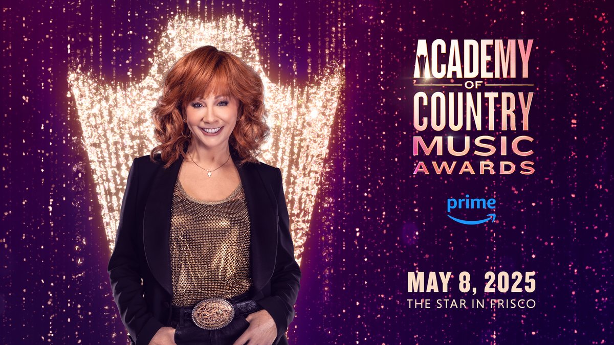 โจ @Reba is BACK to host the 60th #ACMawards - on May 8, 2025 - LIVE on Prime Video from The Star In Frisco! Our 60th Anniversary celebration is gonna be our BIGGEST PARTY YET ๐ Join the free ACM A-List to be the first to know when tickets go on sale โ