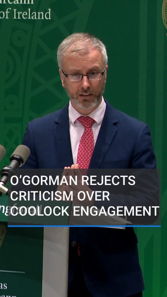 Minister for Integration Roderic O'Gorman has rejected suggestions that there was limited engagement with the local community in Coolock on a proposed new accommodation centre