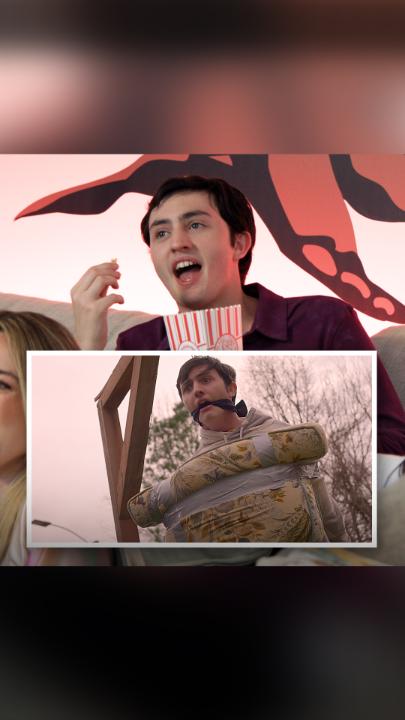 Who wouldn't want to be on set for this one? 😂 Watch the cast crack up as they relive Demetri’s brutal lesson from Johnny. Fun for them, but Gianni might still be feeling it! 🥋🤣