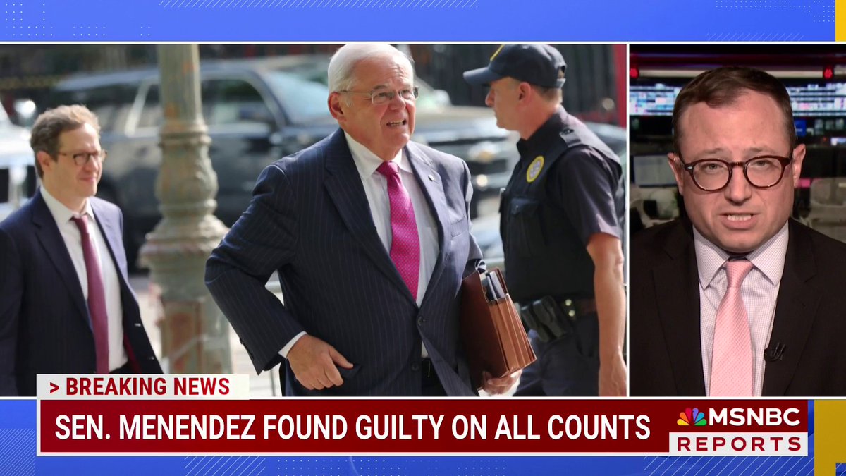 BREAKING: Sen. Robert Menendez (D-NJ) found guilty on all 16 counts against him.