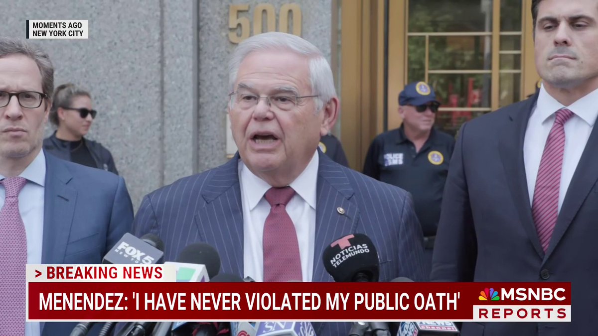 "I have never violated my public oath. I have never been anything but a patriot of my country." WATCH: Sen. Bob Menendez speaks after being found guilty on all counts in corruption trial.