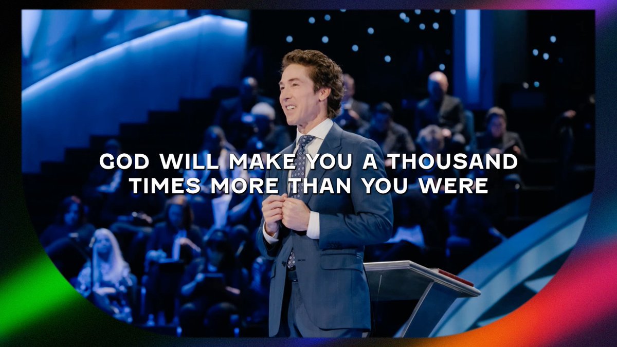 If you’re going to receive the blessing, there has to be an expectancy, a faith that says, “God, I believe You have greater things.” Tune into Joel’s message today: "A Thousand Times More"!