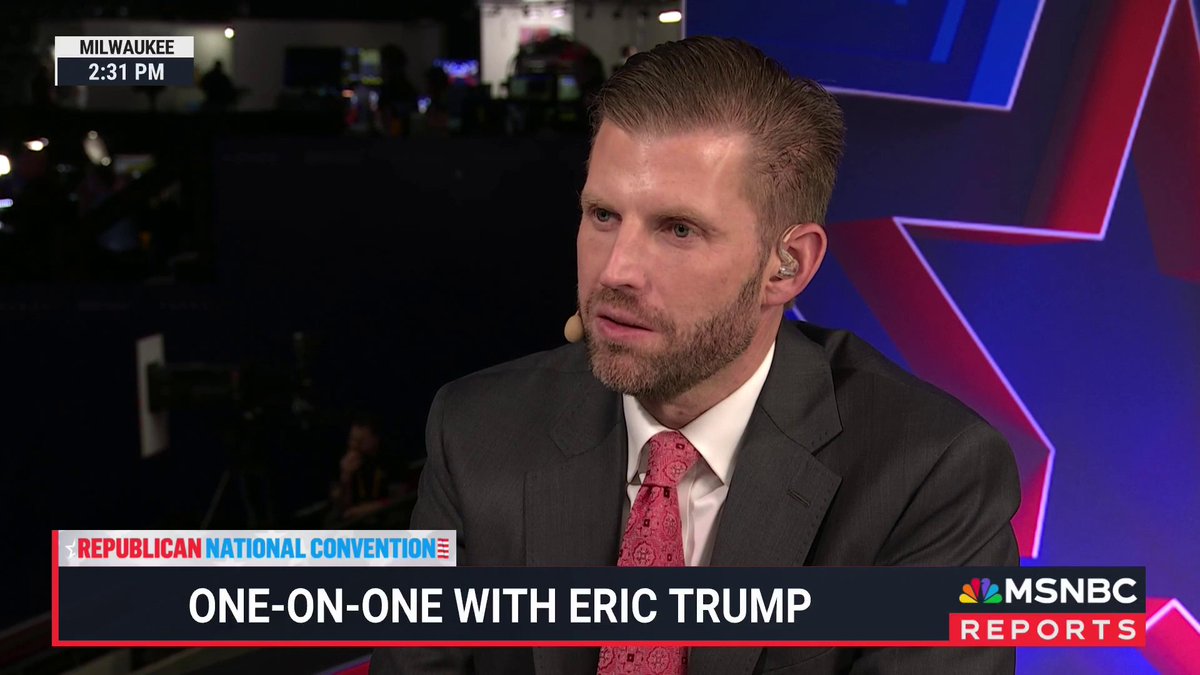 Eric Trump talks to @katyturnbc about his reaction to Saturday's shooting and how he feels about the Secret Service.