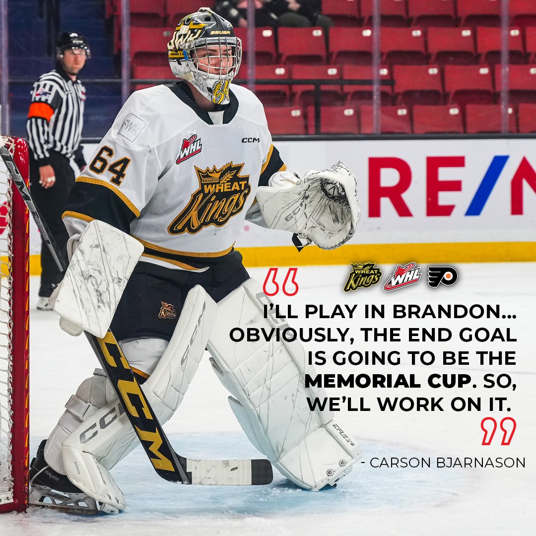 "I'm back." - Michael Jordan - Carson Bjarnason Brandon Wheat Kings | x - Philadelphia Flyers