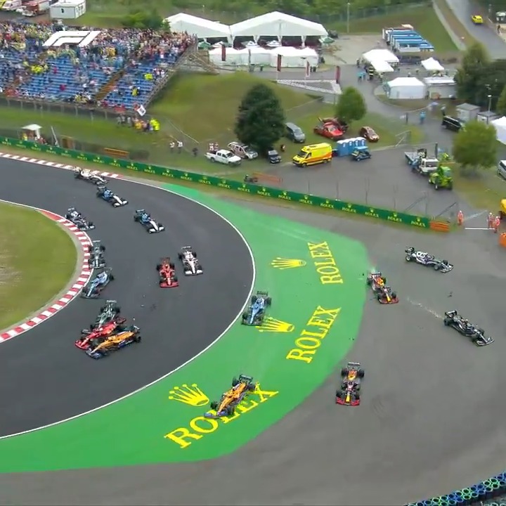 Bottas goes bowling! 🎳 A moment in the wet with huge implications for the entire grid in 2021 😳 #F1 #HungarianGP