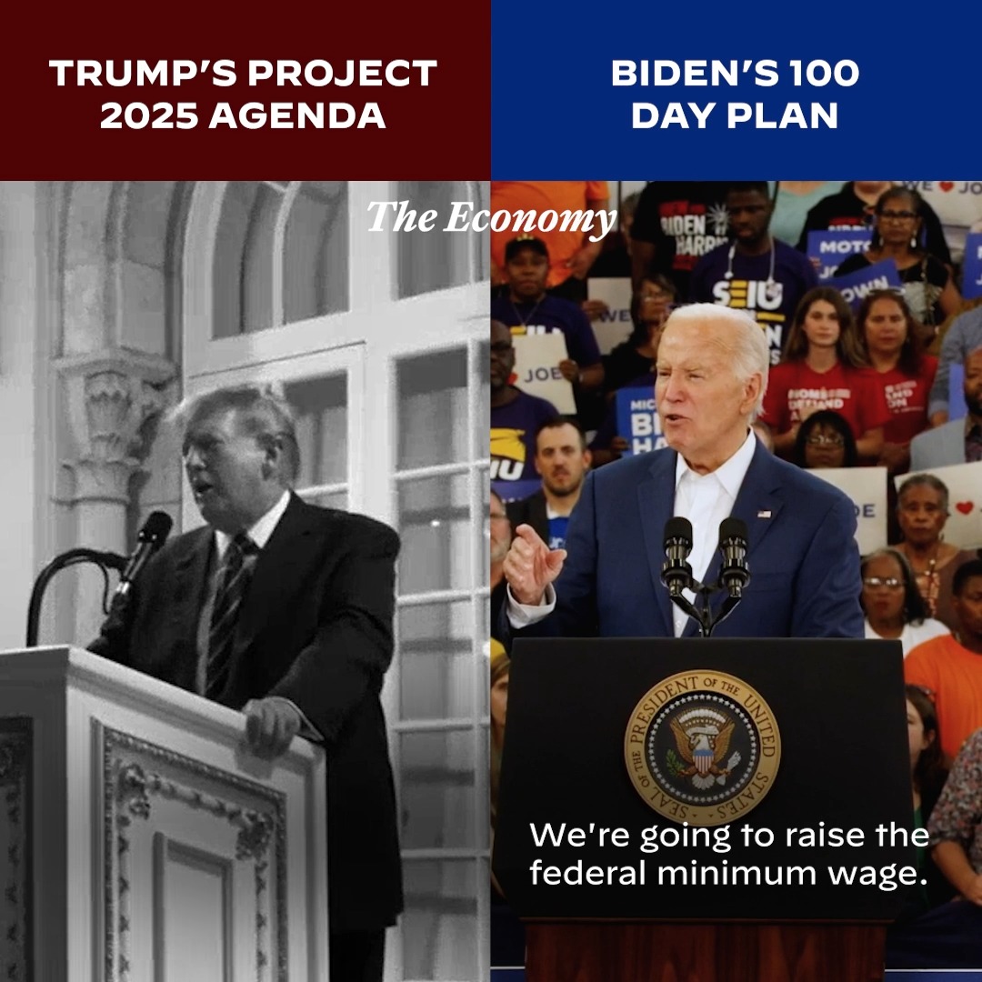 Trump’s Project 2025 agenda would send America backward. My plan for the first 100 days of my second term will keep moving our country forward.