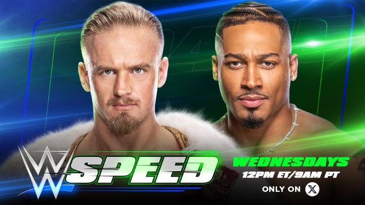 TODAY on #WWESpeed: Former #WWENXT Champions, ๐๐ก๐๐ ๐ฟ๐ง๐๐๐ช๐ฃ๐ค๐ซ and Carmelo Hayes, square off for a spot in the #WWESpeed Semifinals. Who will face Corbin NEXT WEEK? ๐
