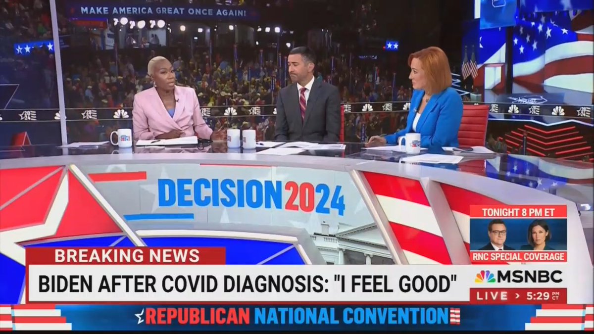 MSNBC says if Joe Biden recovers from covid it should be seen as a sign of strength, similar to Donald Trump surviving an assassination attempt. They really said this. Live. On air.