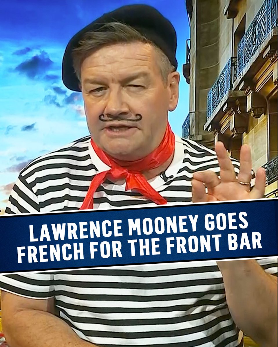 We just had to run it again 😂 Introducing, Jean Le Camembert, our man on the ground in Paris. Apparently he's mates with Lawrence Mooney 🇫🇷 #TheFrontBar