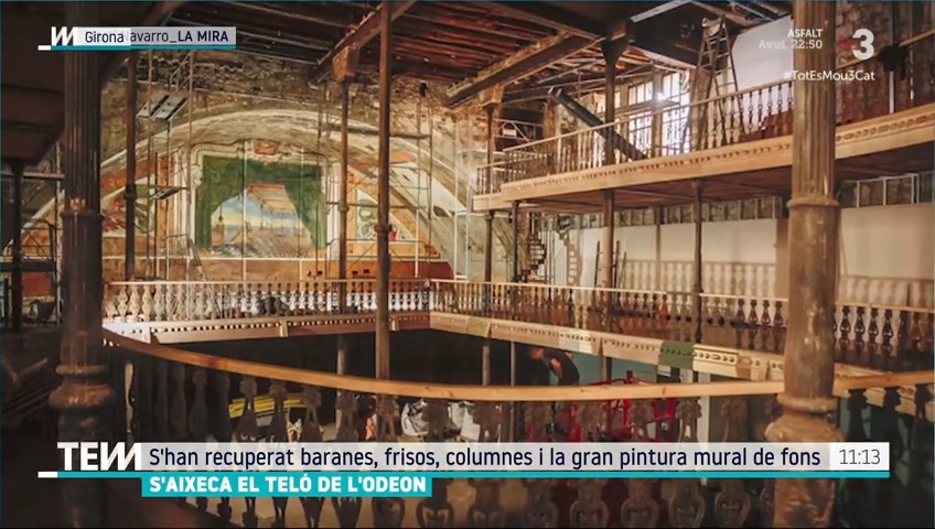 Acaba la restauració del teatre Odeon de Girona, després de mesos de reformes “Aquí vaig entrar fa molts anys i vaig tenir una idea: ‘Això ho compraràs, ho restituiràs i ho faràs exactament igual com era abans’”, Miquel Casals, propietari de l’immoble #TotEsMou3Cat