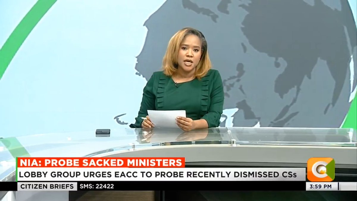 NIA: Probe sacked ministers Lobby group urges EACC to probe recently dismissed CSS Masinde: scrutinize former css and source of heir wealth Group also urges Ruto to appoint corruption free CSS #CitizenBriefs Olive Burrows