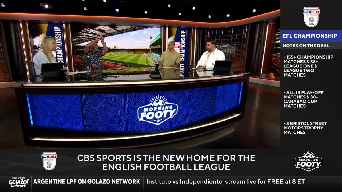 "The stakes are so FREAKING high on both sides of the table... The stakes are so massive, you are on edge the whole time." Nico Cantor CAN'T WAIT for the EFL to air on CBS Sports 🗣️